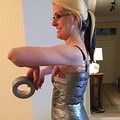 Saran Wrap and Duct Tape Woman