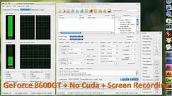 Nvidia Cuda + GeForce 8600GT video coding benchmark