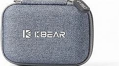 Yinyoo Kbear Shockproof Carrying Case for Earphone and Cable, Portable Wired Earbuds Organizer and Protector, Lightweight Linen Headphone Storage Box with Zipper