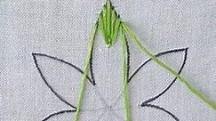 basic hand embroidery tutorial leaf design doodles for beginners