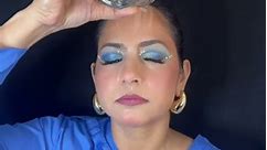 Blue eye makeup 💙💙#cutcreaselook #glitteryeyes #viralvideo