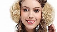 Bienvenu Women's Earmuffs for Winter, Adjustable Faux Fur Ear Muffs, Outdoor Headband Fuzzy Earwarmer