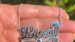 Sterling silver name in 18” Miami Cuban chain. $250 | Key West Jewelry Shop