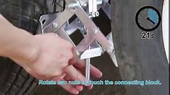 X-Shaped Chock Wheel Stabilizer Jack RV Camper Accessories for Travel Trailers - Pair