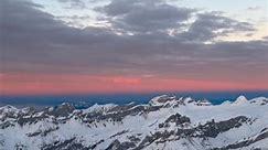 Indian - Sunset on top of Mount Titlis, Switzerland.