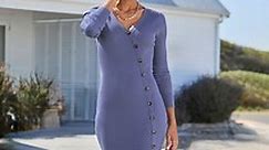 Button Detail Sweater Dress | LASCANA
