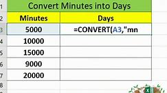 Excel Tutorial: Convert Minutes to Days @MicrosoftExcelacademy7