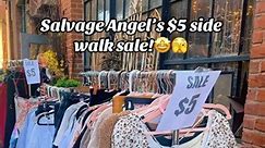 🤑 SIDEWALK SALE 🤑 Huge savings on tons of in style clothing this weekend only! $5 racks outside & more great deals inside! We’re open all weekend 10-6PM | Salvage Angel
