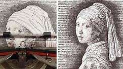 Artist Recreates Famous Paintings by Typing Them on Vintage Typewriters