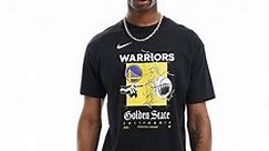 Nike Basketball NBA Unisex  Golden State Warriors logo t-shirt in black | ASOS