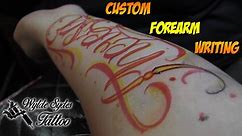 Custom free-hand lettering. By: Lalo