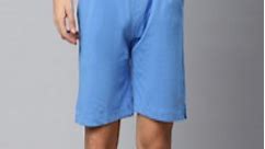 Buy Almo Wear Men Blue Solid Cotton Lounge Shorts -  - Apparel for Men