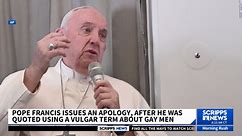 Pope apologizes after being quoted using vulgar term to describe gay people