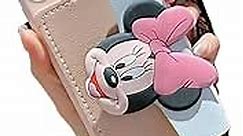 for iPhone 13 Case,Puppy Mickey Minnie Mouse Cute Cartoon Card Bag Oblique Straddle Rope Soft TPU Women Girls Kids Protective Phone Case for iPhone 13 6.1 inch,Minnie Mouse