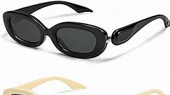 Retro Oval Sunglasses for Women Trendy Sun Glasses Classic Shades 90s Sunnies AP3651