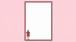 Simple Blank Roman Soldier in Tunic and Sandals Page Border
