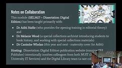 Creation of Digital Scholarly Editions as Pedagogical Capstones (James Cummings)