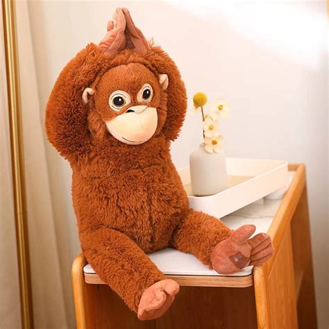 Punch Monkey Plush, 26" Large Orangutan Plush Monkey Stuffed Animal ...