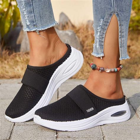 Backless Sneakers for Women,Mules for Women Backless Walking Sneakers ...