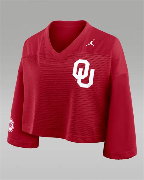 Oklahoma Jersey Women's Jordan Brand Dri-FIT College Cropped Top. Nike.com