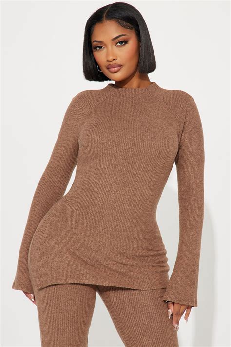 Clarissa Cozy Pant Set - Mocha | Fashion Nova