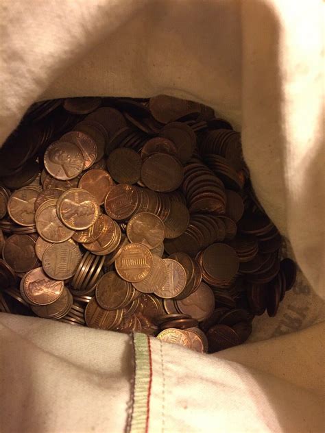 $50 of 95% Pre 1982 Copper CU. Memorial Pennies Bullion (5000 pennies ...