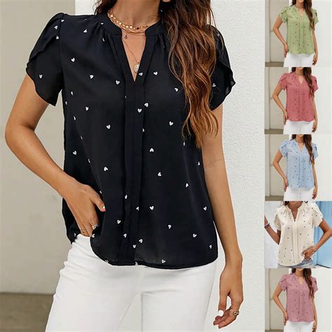 Bvxeep Women's V-Neck Shirt Top - Walmart.com