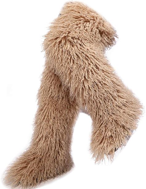 Amazon.com | YXCFEWD Over the Knee Faux Fur Boots for Women 29 inchs ...