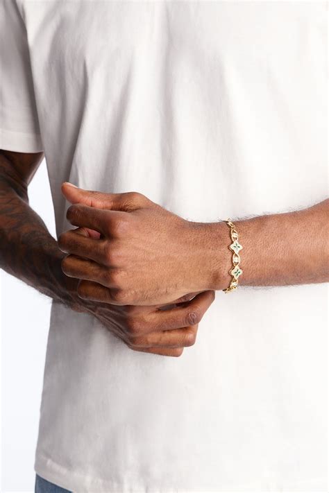 Bloom Link Bracelet - Gold/Green | Fashion Nova