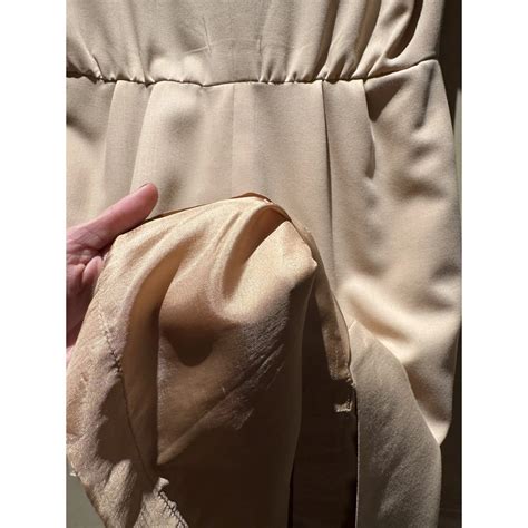 Wool mid-length dress Yves Saint Laurent Pink size 42 FR in Wool - 65561374