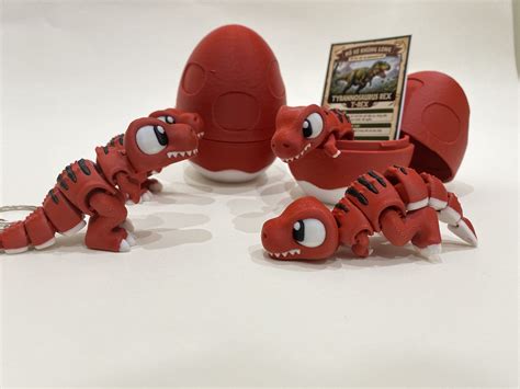 👶 Flexi Baby T-Rex in Egg – Print in Place Articulated Dinosaur ...