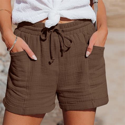 Aobny Board Shorts Womens Beach Plain Clothing Baggy Casual Plus Size ...