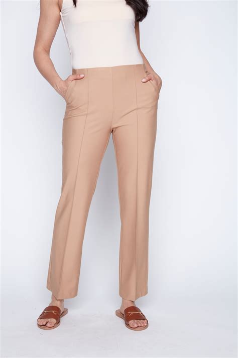 Straight leg pintuck detail pant