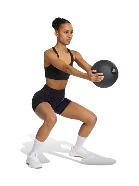 Buy adidas Black Optime Workout Medium Support Bra from the Next UK ...