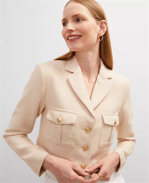Petite Blazer Jacket in Pique