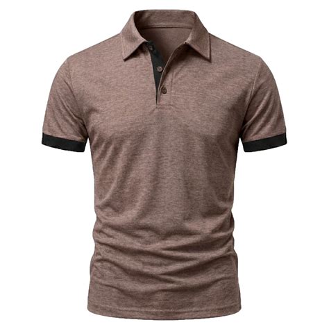 OSFVNOXV Formal Golf Shirts for Men Casual Short Sleeve Color Blocked ...