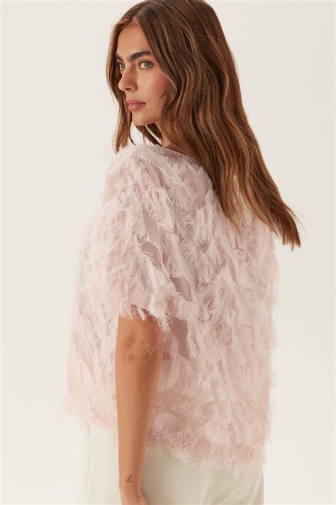 Selected - Slfmyline Ss Boat Neck Top - Blouses & shirts