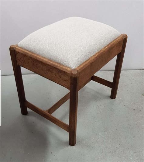 Early Lygon period Gordon Russell Arts & Crafts Cotswold School brown oak dressing stool