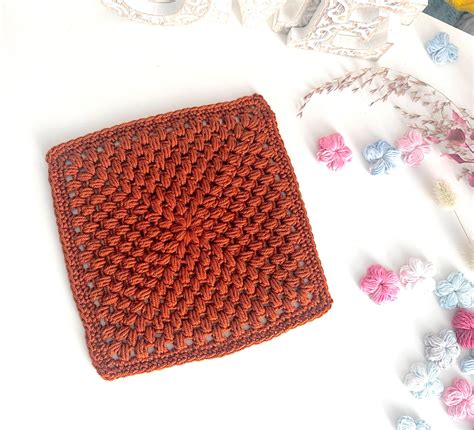 Square Puff Crochet Trivet | FaveCrafts.com