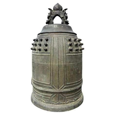 Japanese Big Antique Bronze Temple Bell at 1stDibs