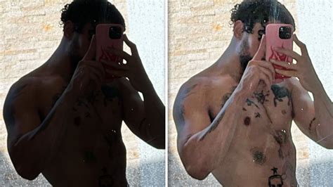 Bad Bunny Posts Steamy Nude Vacation Selfie, Shows Off Bushy Groin