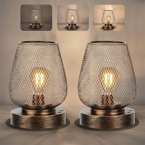 2 Pack Battery Operated Outdoor Lamp - Rechargeable Outdoor Table Lamp ...