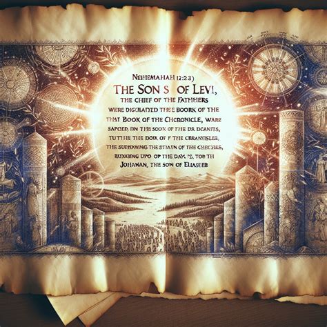 Nehemiah 12:23 Artwork | Bible Art