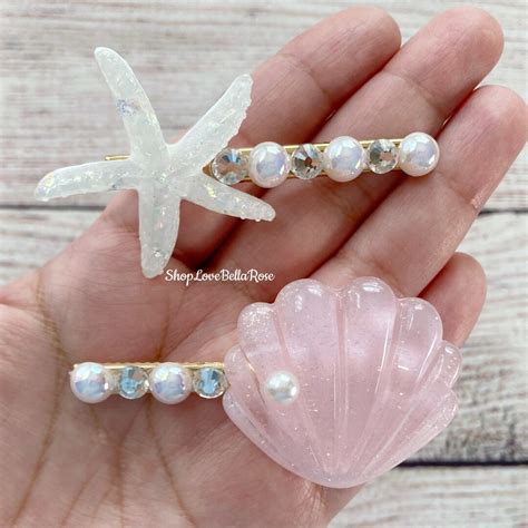 Starfish & Shell Hair Clips Beach Theme Hair Clips for Girls - Etsy
