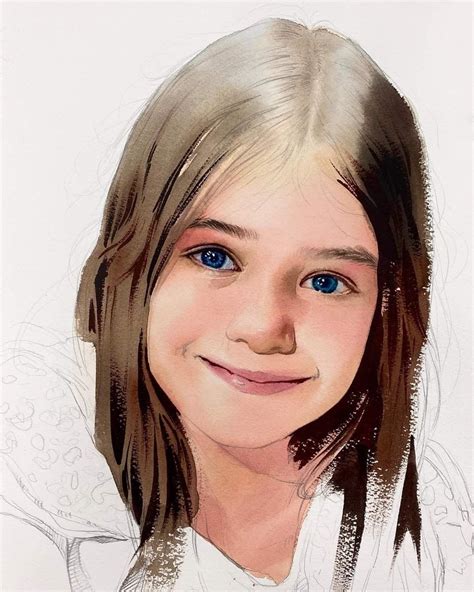 J Hunsung | Watercolor portraits, Watercolor portrait painting, Portrait painting