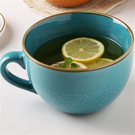 Amazon.com: Disoza Oversized Coffee Mug Soup Bowls with Handles Big ...