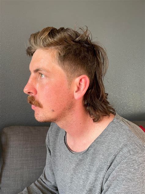 My husband’s beautiful stache and mullet combo : r/Moustache