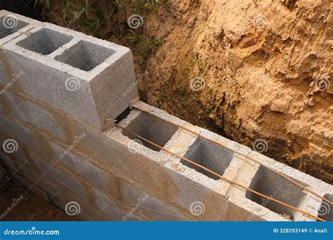 Construction of the Underground Part of the House from Concrete Blocks ...