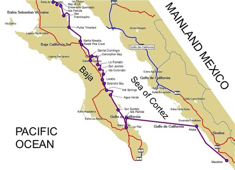 Mexico Map Sea Of Cortez