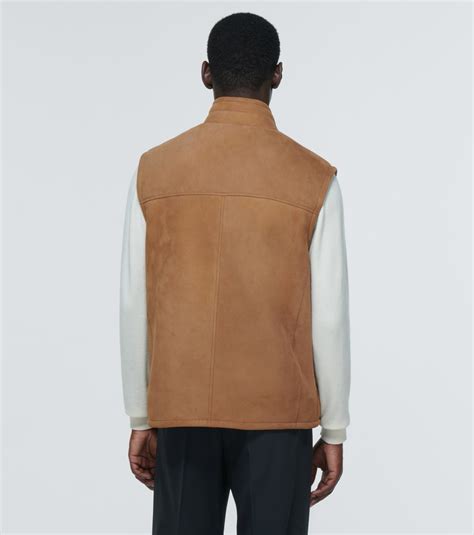 Loro Piana - Hermann shearling-lined suede vest Loro Piana
